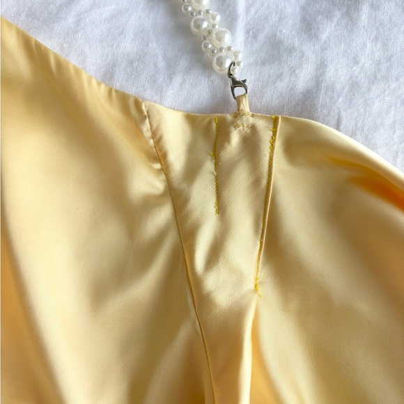 Beginning Boutique Yellow Satin Mini Dress - Picture 5 of 7